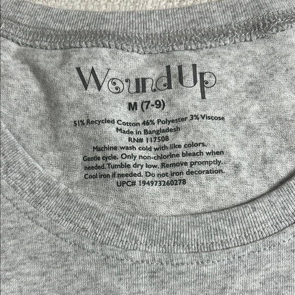 Wound Up Gray Short Sleeve Tee with Red and Black Print - Picture 3 of 4